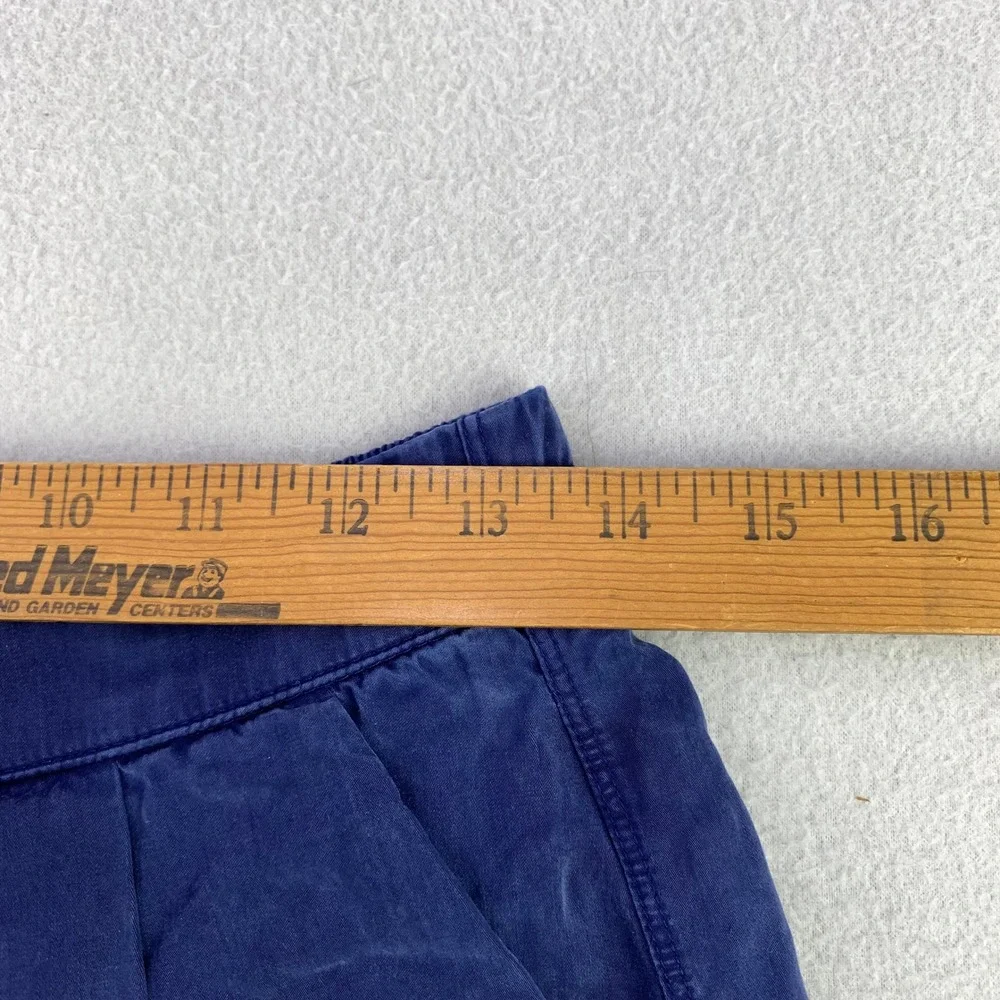 lululemon Go Keepsake Shorts Womens 6 Navy Blue Tencel Pleated Lounge Preppy